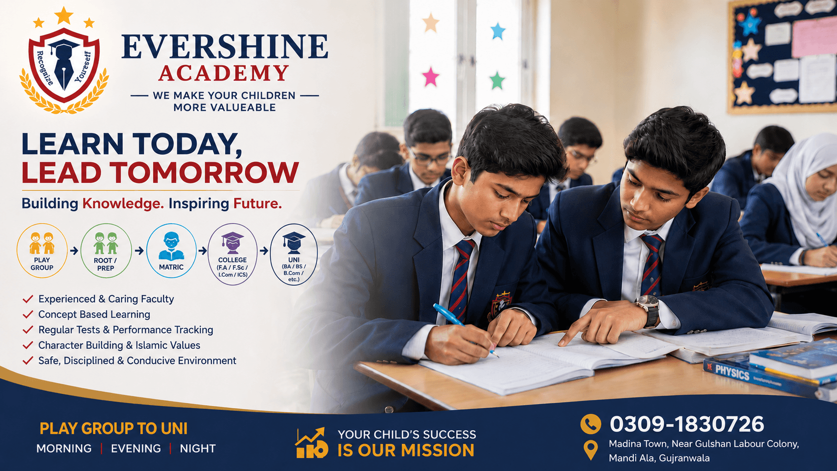 Admission Open 2026 — Play Group to College